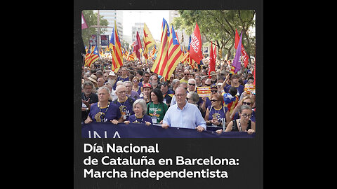 Multitudinaria marcha independentista en Barcelona por el Día Nacional de Cataluña