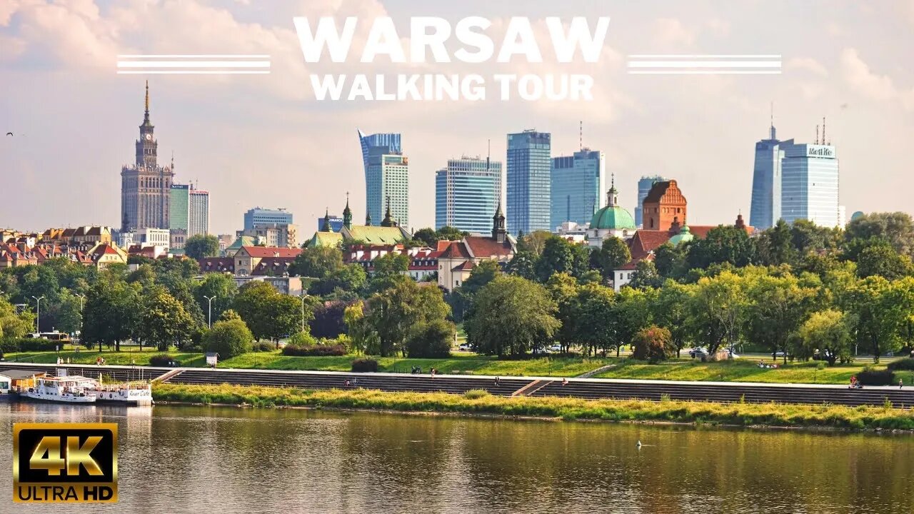 Warsaw, Poland Walking Tour (4K 60fps)