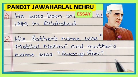 10 lines essay about Pandit Jawaharlal Nehru #knowledge #gk