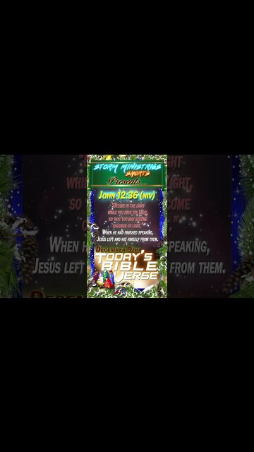 12.09.2022 | STORM MINISTRIES | Daily Bible Verse | JOHN 12:36 (NIV) | #shorts