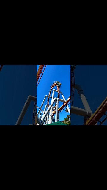 Vertical loop on Silver Bullet #knottsberryfarm #silverbullet #coaster