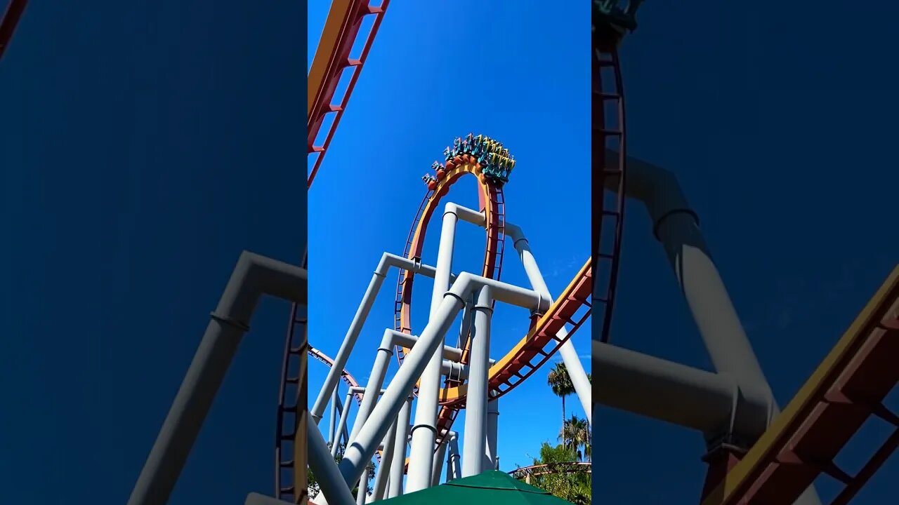 Vertical loop on Silver Bullet #knottsberryfarm #silverbullet #coaster