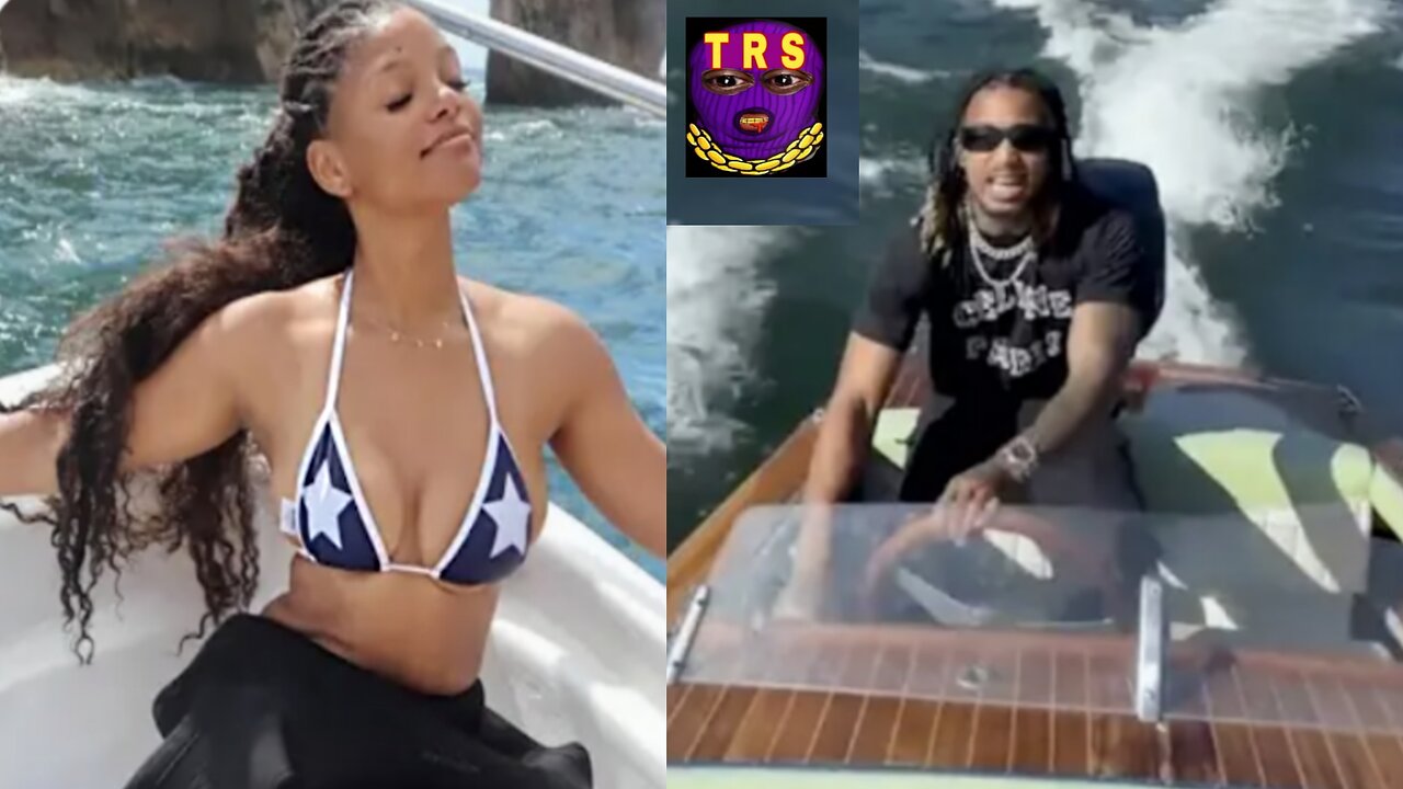 DDG & Halle Bailey Livin There Best Life While He Drives A Boat During Italy Vacation