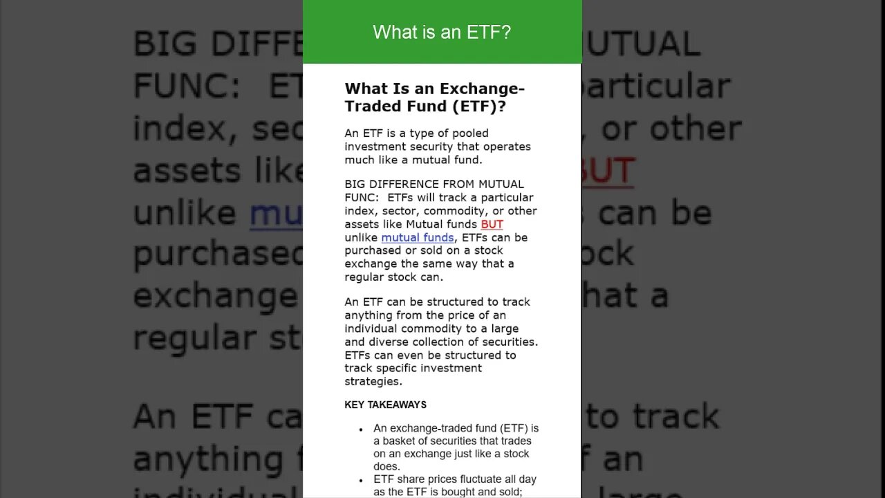 Unlocking the Secret of ETFs: Beginner Money Lessons