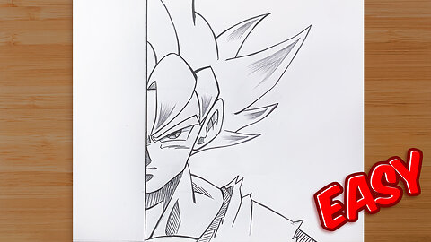 How to Draw Goku Ultra Instinct Mastered Easy with Pencil ✏️ Step by Step