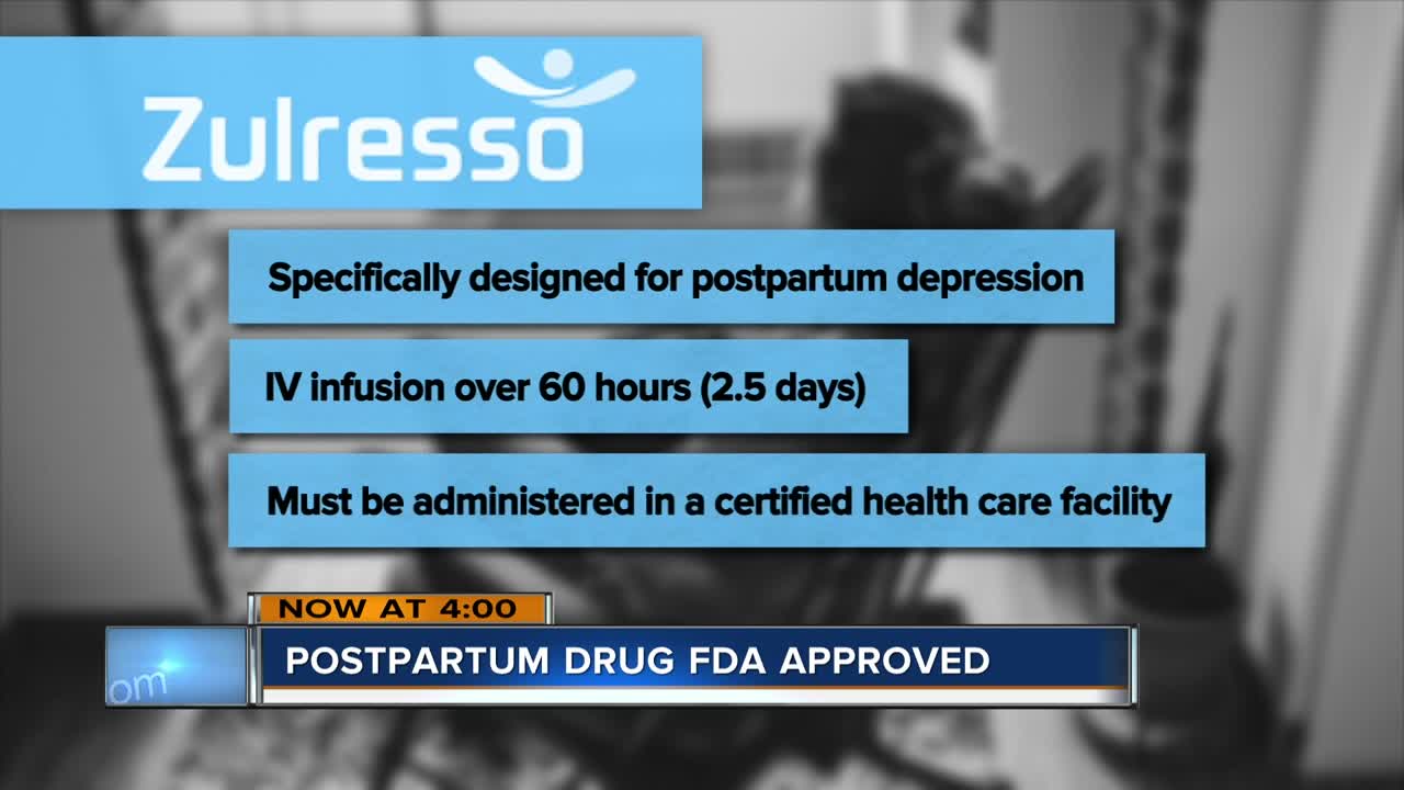 Postpartum depression drug approved by FDA