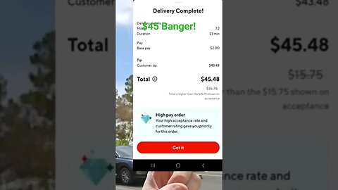 45$ Doordash Tip