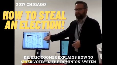 Eric Coomer: How To CHANGE VOTES! (Dominion Voting Systems Executive)