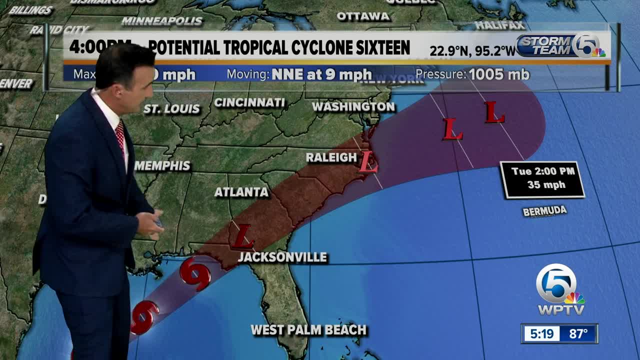 Update on Potential Tropical Cyclone 16