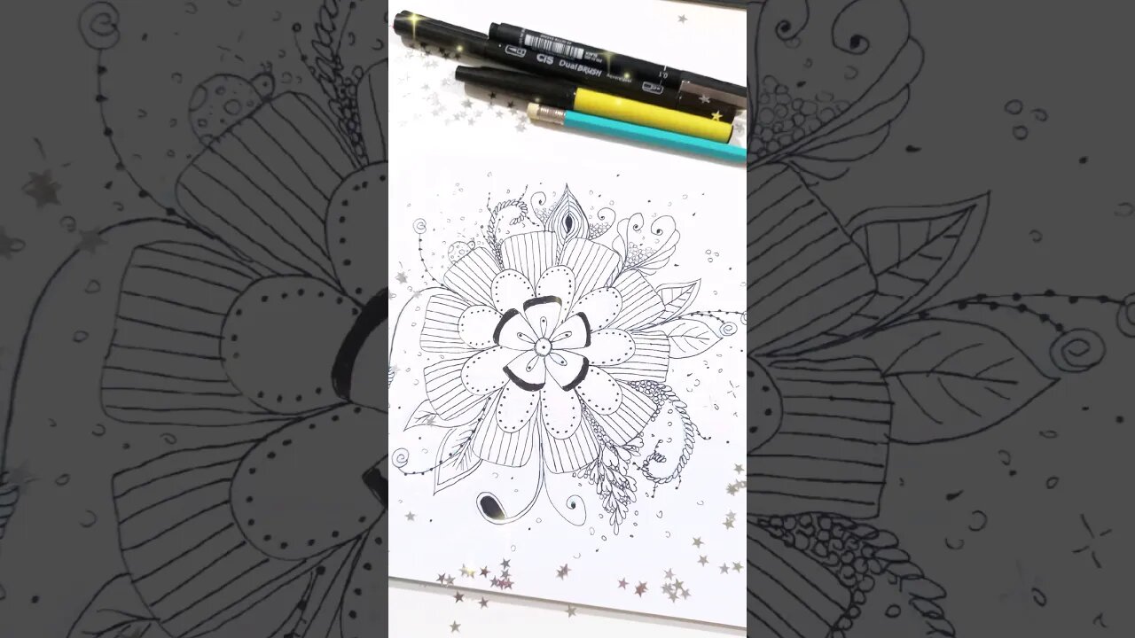 Desenho Floral Fácil e Divertido de Fazer #shorts