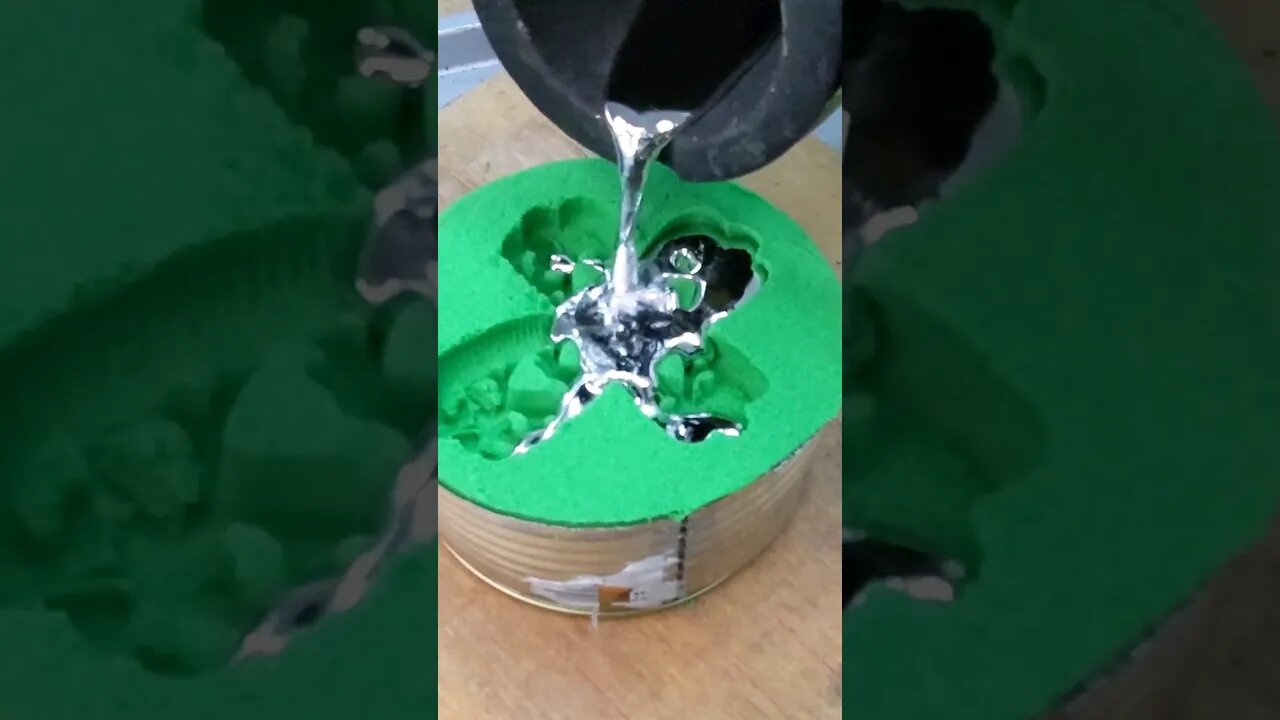 Pouring Liquid Metal Is So Cool #shorts #cool #shortsfeed