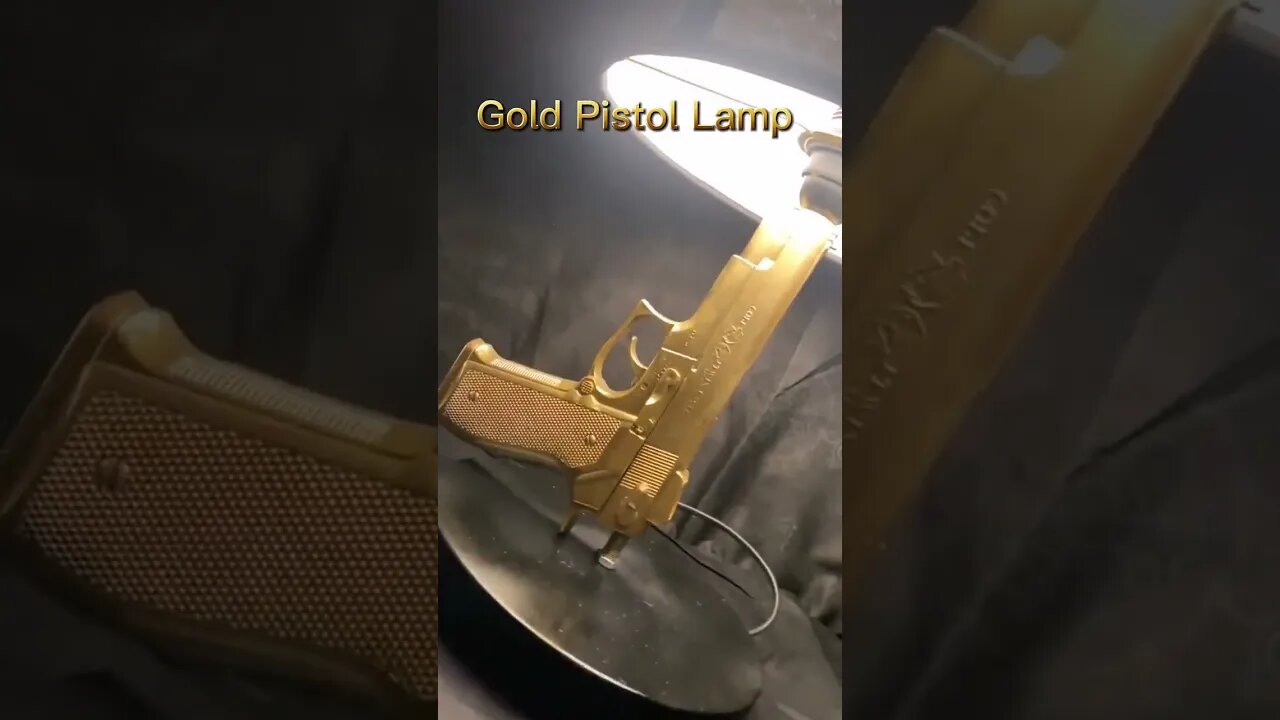 Gold Pistol Lamp
