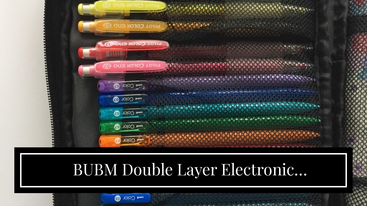 BUBM Double Layer Electronic Accessories Organizer, Travel Gadget Bag for Cables, USB Flash Dri...