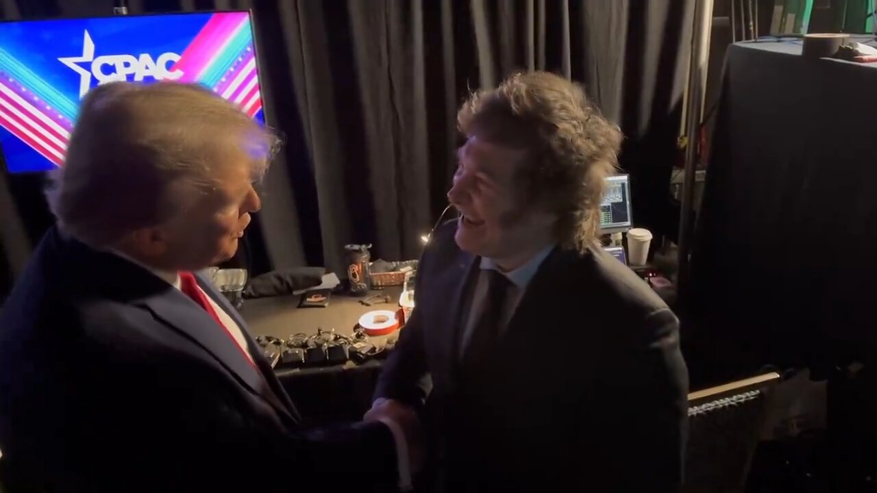 President Trump & President Milei backstage at CPAC !