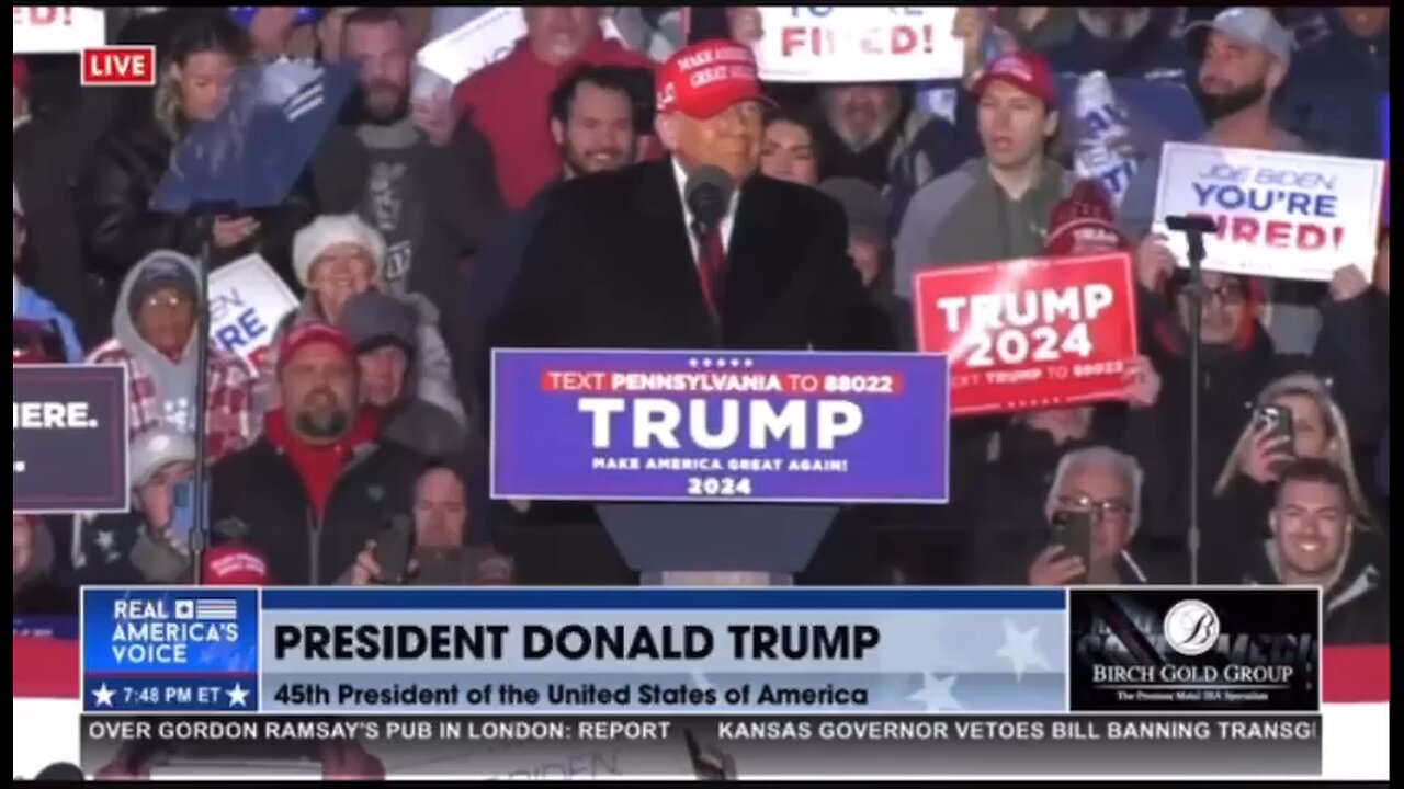 The crowd is chanting, genocide Joe