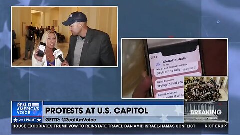 "Global Intifada" Pro-Palestine Protest At the U.S. Capitol