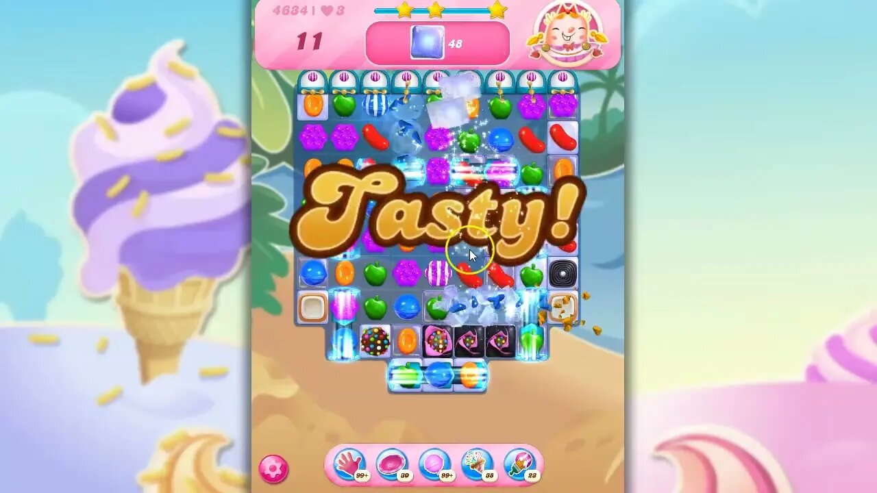 Candy Crush Level 4634 Talkthrough, 27 Moves 0 Boosters