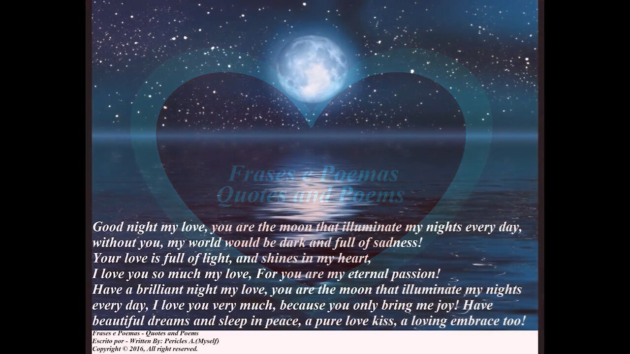 Good night my love, your love shines in my heart, I love you so much! [Message] [Quotes and Poems]