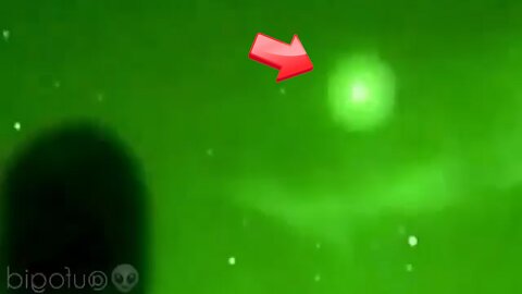 When a man aims a laser at the sky the UFO responds