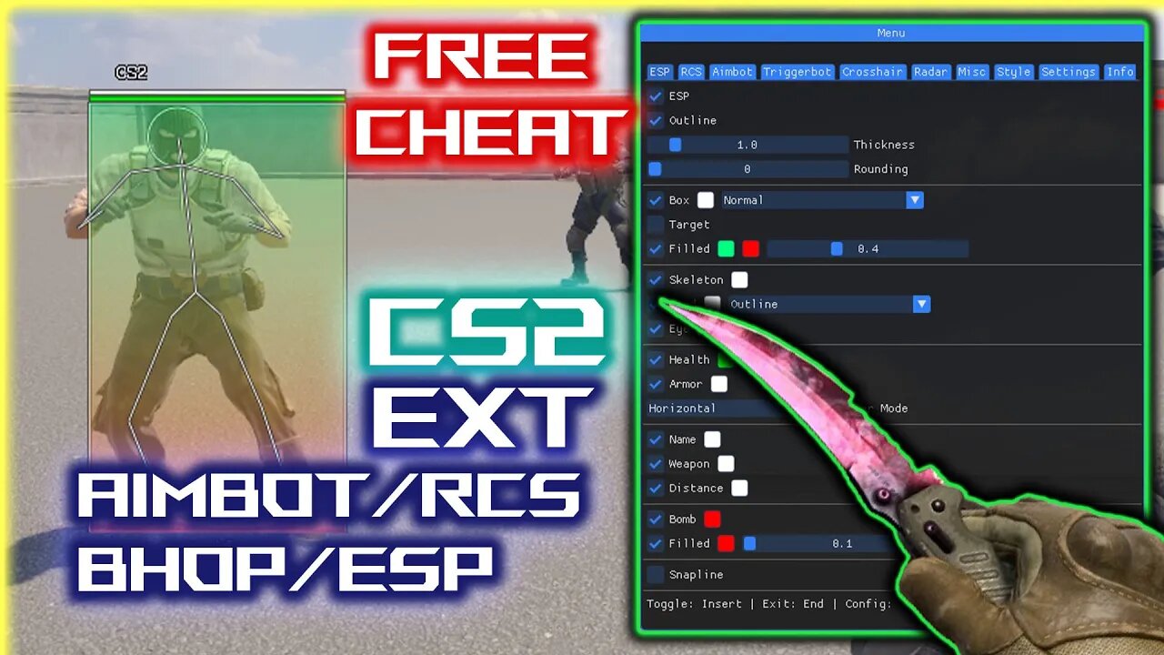 PRO EXT *UPDATED* BEST FREE CHEAT* [CS2 CHEAT] SKIN CHANGER/AIMBOT/ESP/BHOP/ UNDETECTED + DOWNLOAD