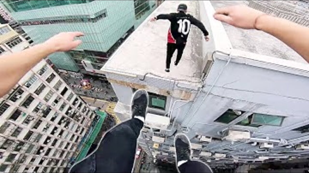 Parkour Rooftop POV Escape Hong Kong!