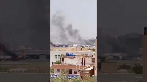 Several commercial planes have been damaged at Khartoum Airport during fighting.