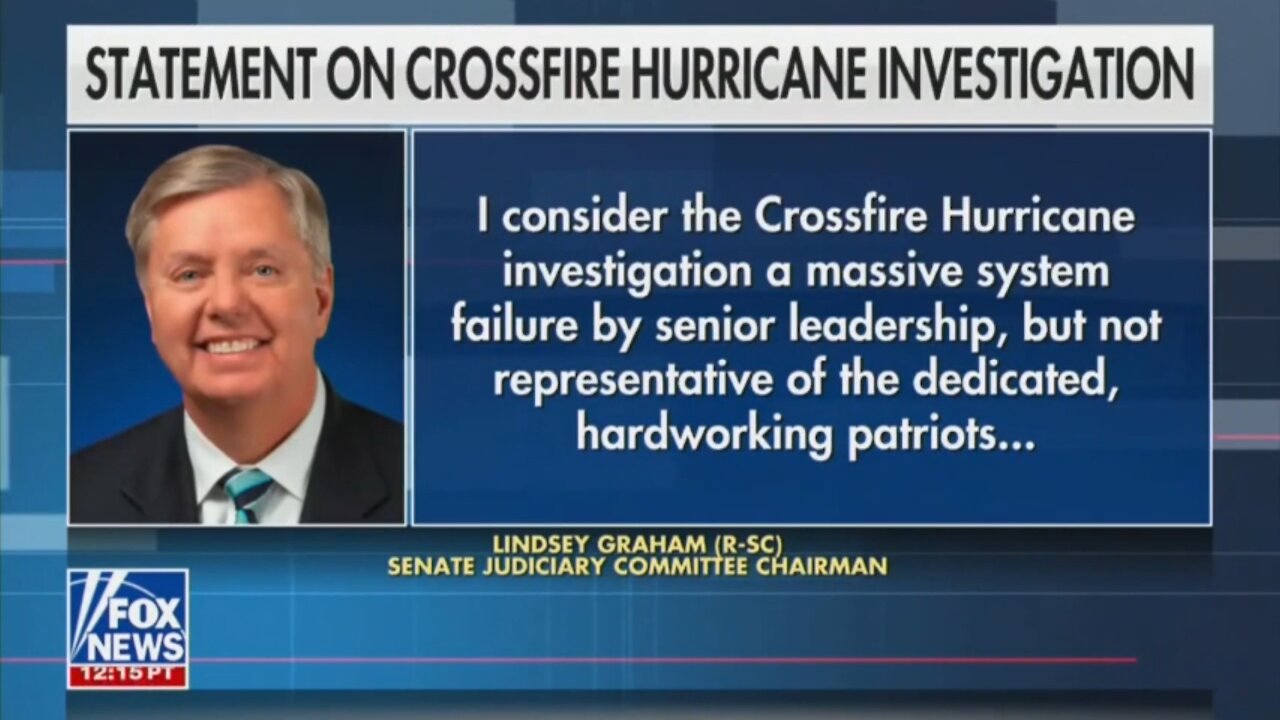 Graham: Declassified Russia Docs Show Crossfire Hurricane ‘Massive System Failure by Leadership’