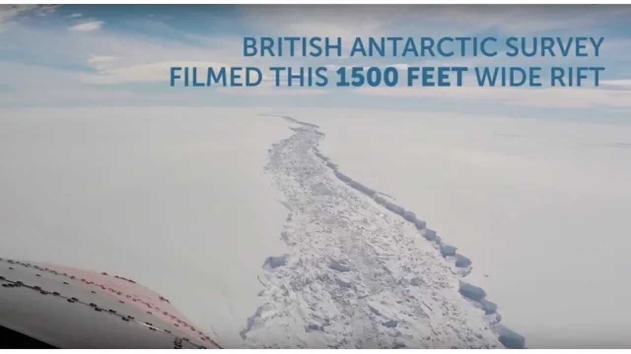 Huge Iceberg In Antarctica Bigger Then Delaware About To Break Off Into the Ocean!!