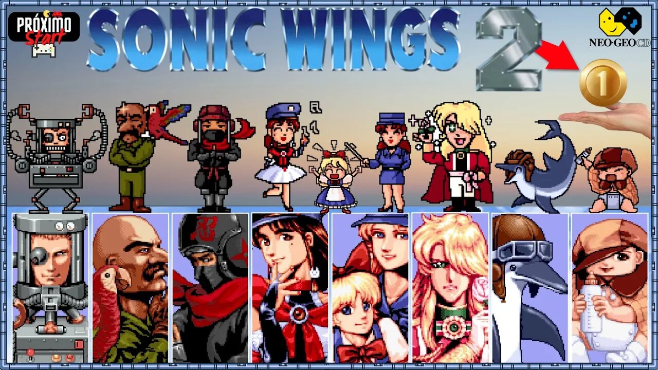 SONIC WINGS 2 [NGCD] - ZERADO com 1 CRÉDITO (1 Coin), venha para resenha nesse HARD GAME !!