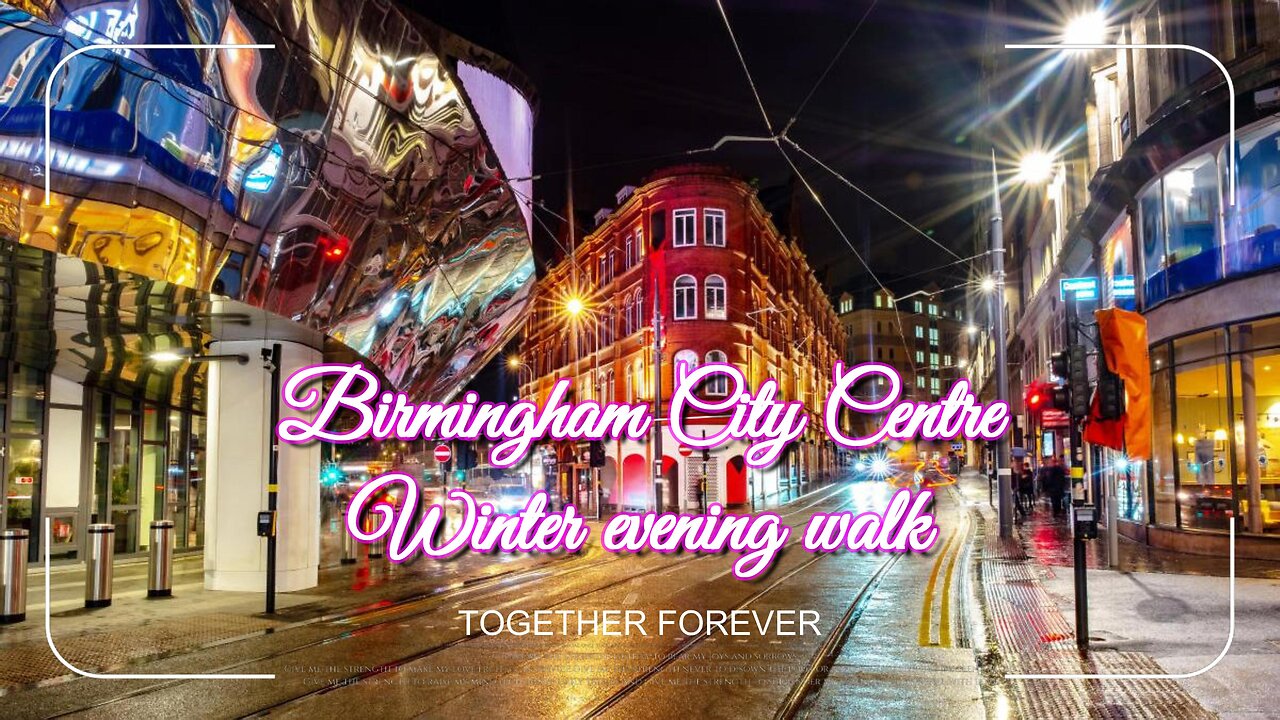 Birmingham City Centre Winter Evening Walking Tour | Explore the Season's Magic