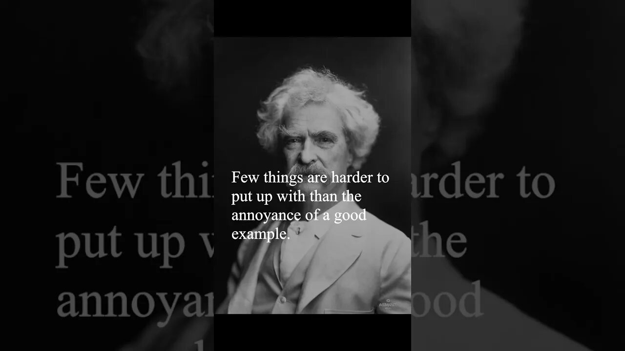 Mark Twain Quote - Few things are harder to put up with than...