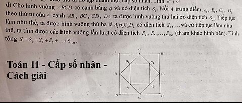 Toán 11: Cho hình vuông ABCD có cạnh bằng a và có diện tích S1. Nối 4 trung điểm