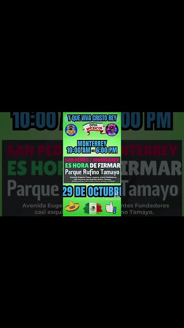Ahora sí, prepárense:CDMX, MONTERREY Y QUERÉTAROES HORA DE FIRMAR EL DOMINGO 29 DE OCTUBRE