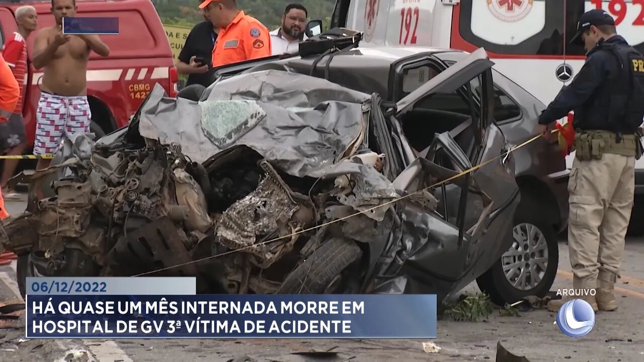 06/12/2022: Há Quase Um Mês Internada Morre em Hospital de GV 3 Vítima de Acidente.