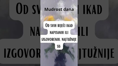 Najtužnije riječi#mudrostdana#mudrostdanas #mudrosti