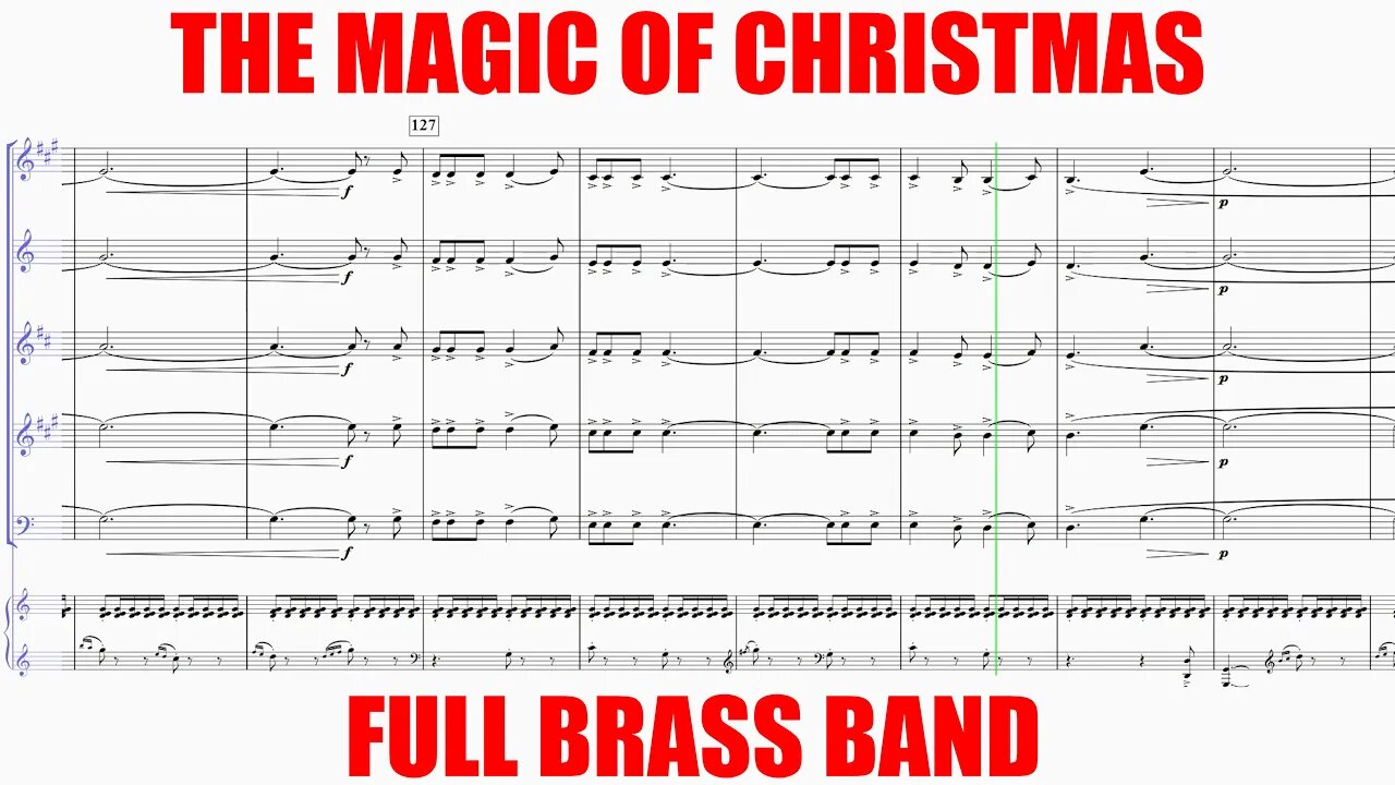 OUR FIRST FULL BRASS BAND RECORDING! "The Magic of Christmas" by Drew Fennell. Play Along!