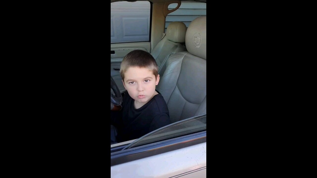 Little kid in a suv!