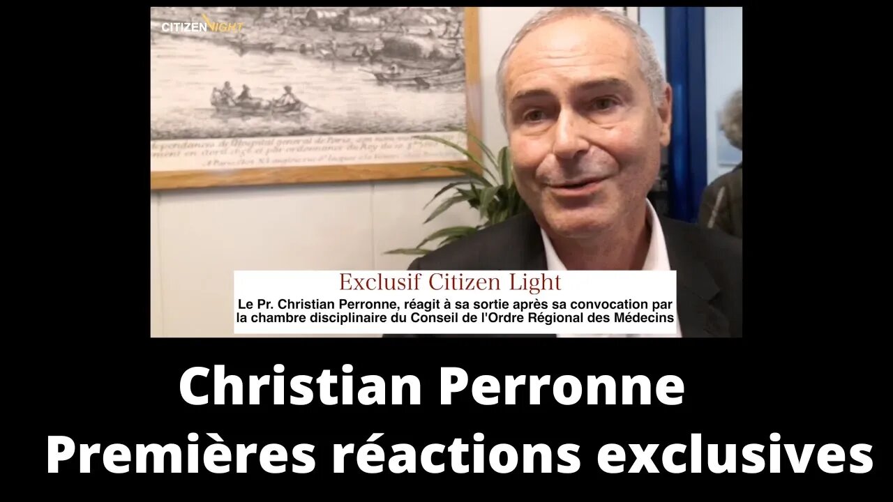 "Je ne pensais pas finir ma carrière ainsi" / Pr Christian Perronne