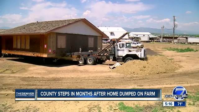 County comes to aid of Colorado dairy farmer in bizarre house dumping case