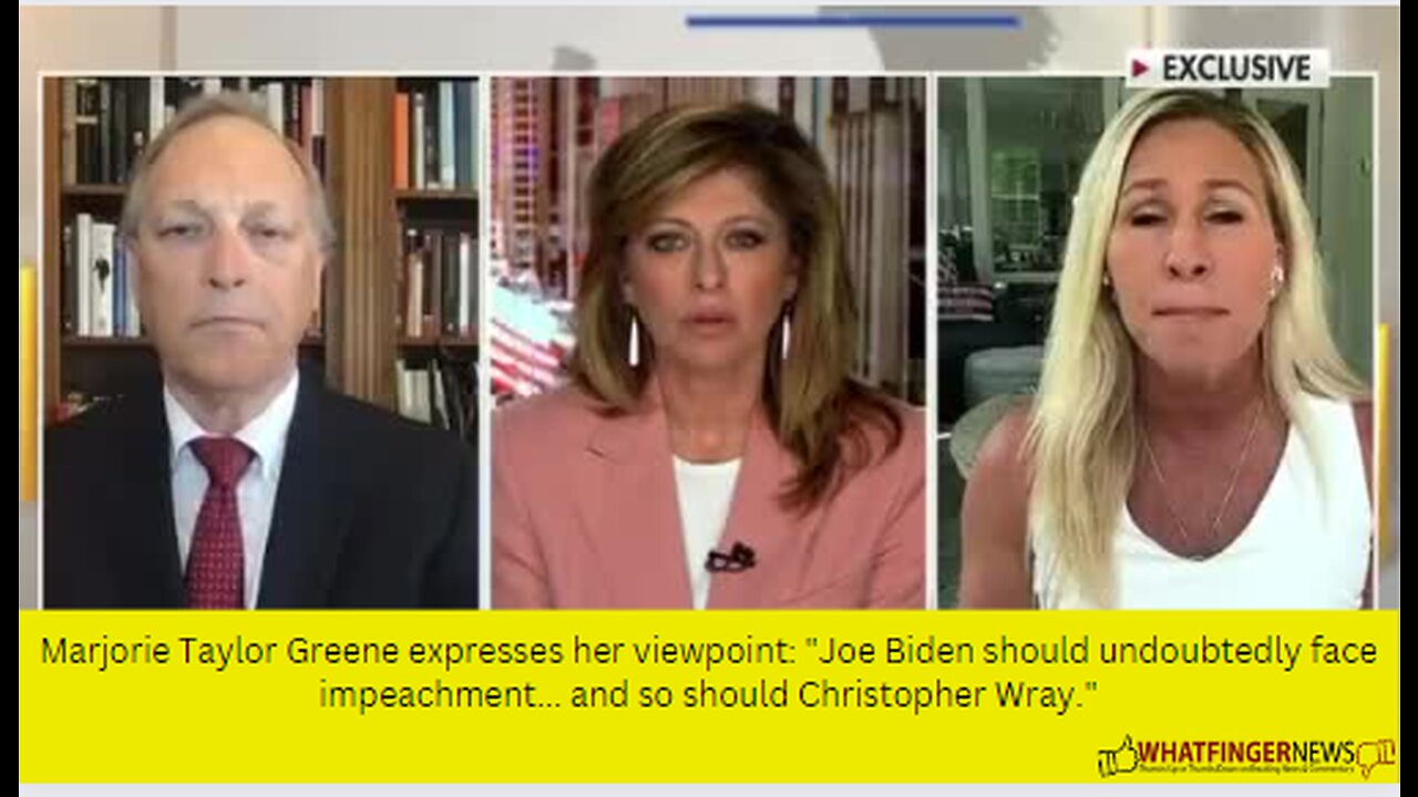 Marjorie Taylor Greene expresses her viewpoint: "Joe Biden should undoubtedly face