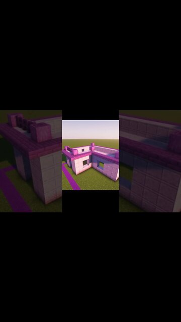Minecraft BUT I can only build with purple!💜