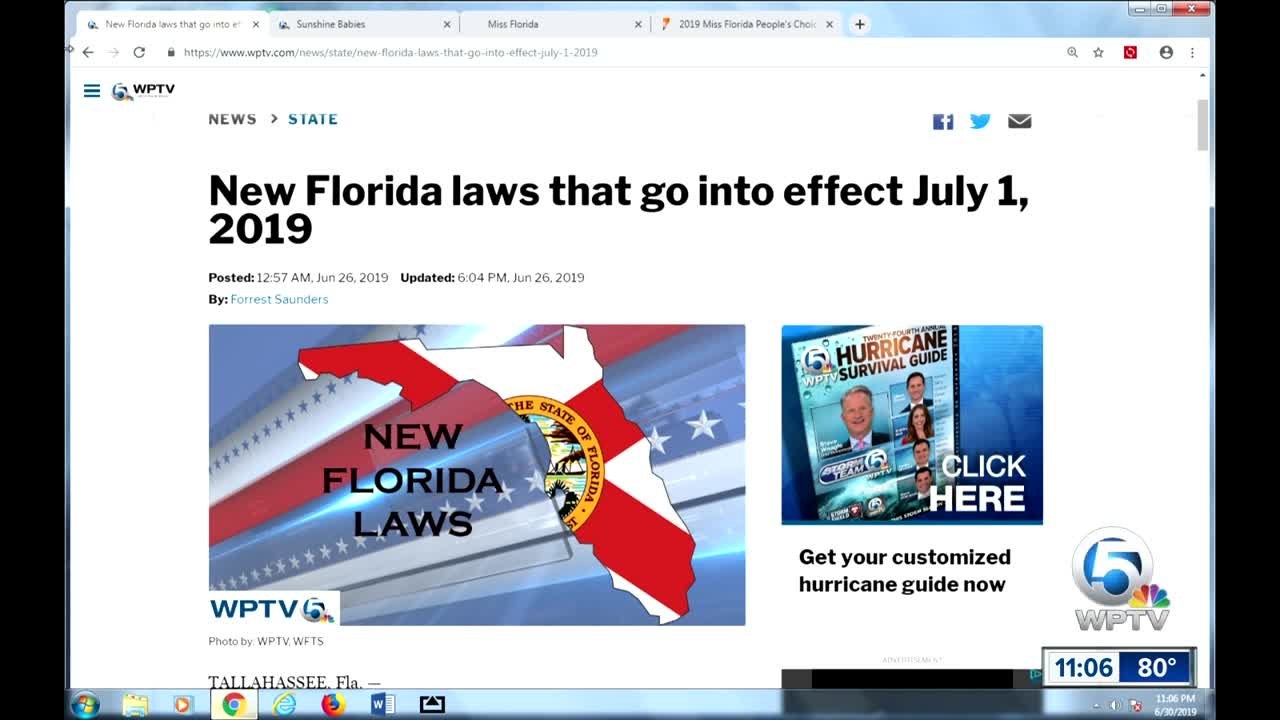 New Florida laws go into effect July 1