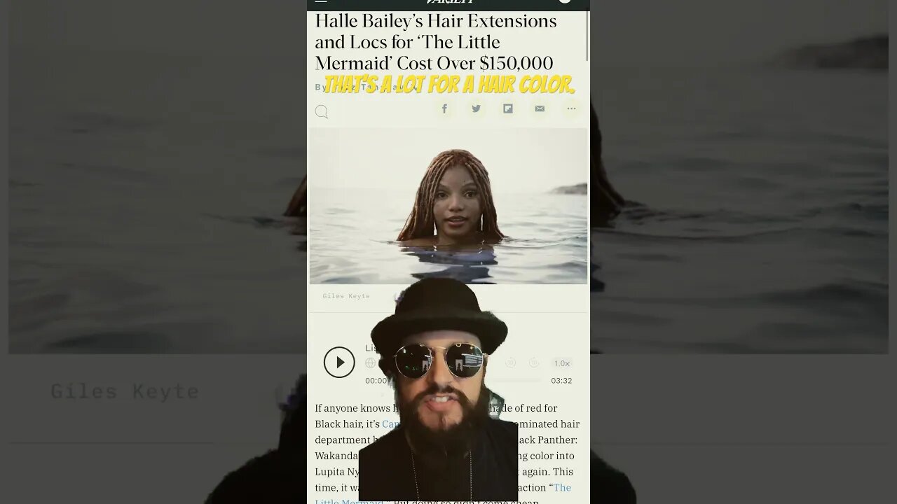 Outrageous PRICE For Disney Little Mermaid Hair For Star Halle Bailey Live Action Remake #shorts