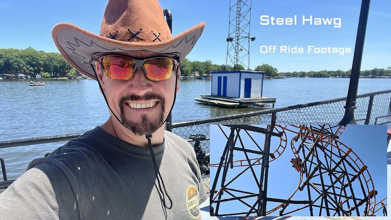 Off Ride Footage of STEEL HAWG at INDIANA BEACH, Monticello, Indiana, USA