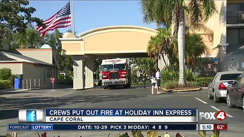 Furniture fire at Cape Coral hotel