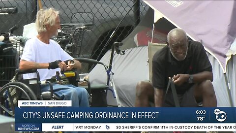 San Diego's Unsafe Camping Ordinance now in effect, enforcement begins Monday