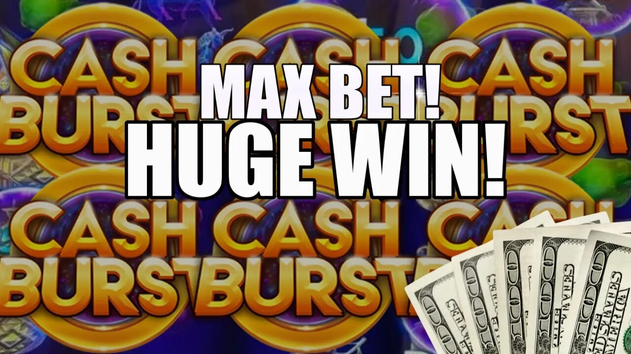 WINNING HUGE ON CASH BURST HIGH LIMIT SLOT MACHINE!