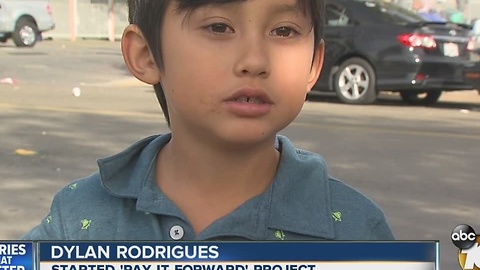 Seven-year-old boy is helping the homeless