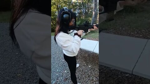 Self-defense AR Training for NYC Women... lean into the gun when you shoot