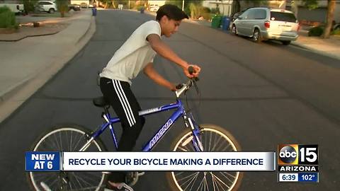 Valley teen gets moving thanks to Recycle Your Bicycle